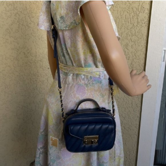 Michael Kors Small Rose Top Handle Leather Satchel - Picture 10 of 16